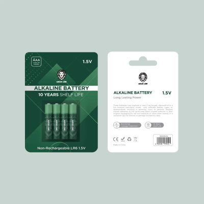 باتری قلمی گرین لاین green lion gnakbaaa (170145) 1.5v 4pcs/pack 271400mah green